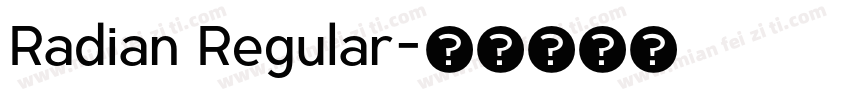 Radian Regular字体转换